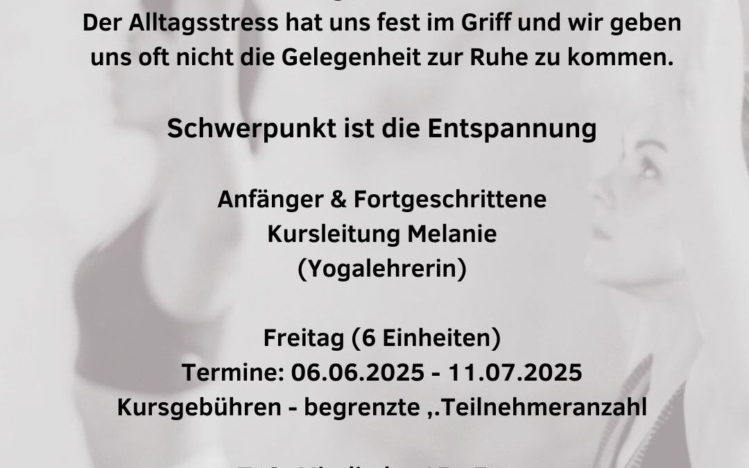 Neuer Kurs Yoga – ab Juni 2025